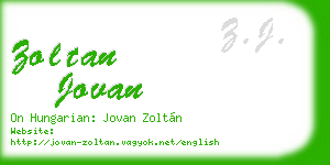 zoltan jovan business card
