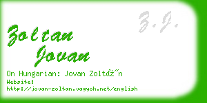 zoltan jovan business card